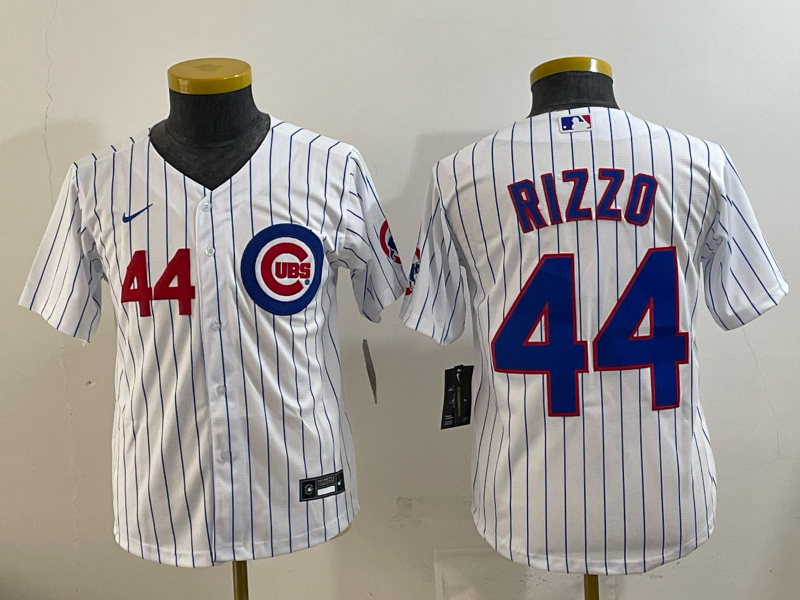 Women  Chicago Cubs #44 Rizzo white Nike MLB 2025 jersey 001->youth mlb jersey->Youth Jersey
